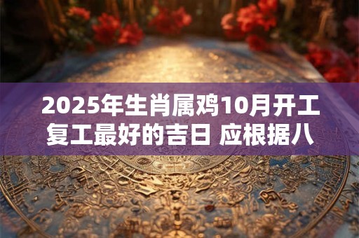 2025年生肖属鸡10月开工复工最好的吉日 应根据八字查看