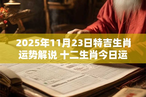 2025年11月23日特吉生肖运势解说 十二生肖今日运势