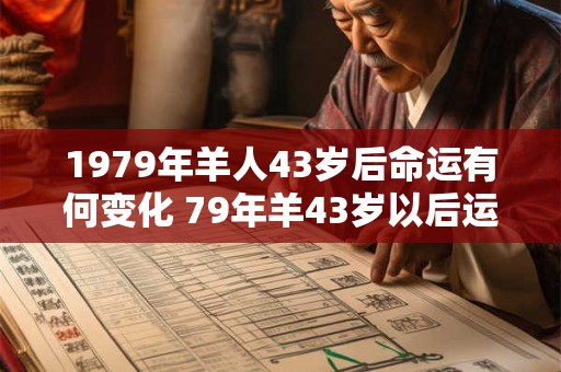 1979年羊人43岁后命运有何变化 79年羊43岁以后运势如何