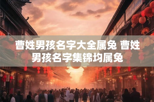 曹姓男孩名字大全属兔 曹姓男孩名字集锦均属兔