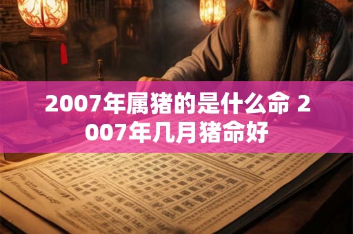 2007年属猪的是什么命 2007年几月猪命好