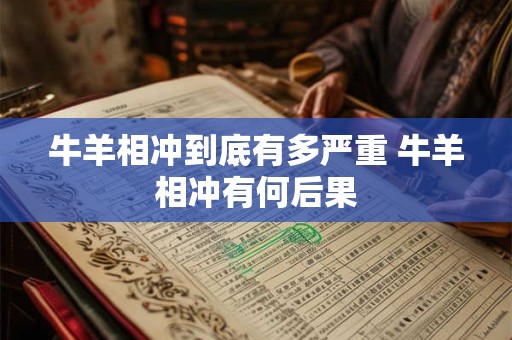 牛羊相冲到底有多严重 牛羊相冲有何后果