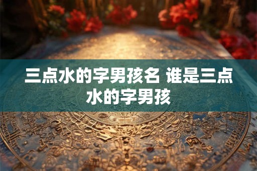 三点水的字男孩名 谁是三点水的字男孩 三点水的字男孩名 谁是三点水的字男孩