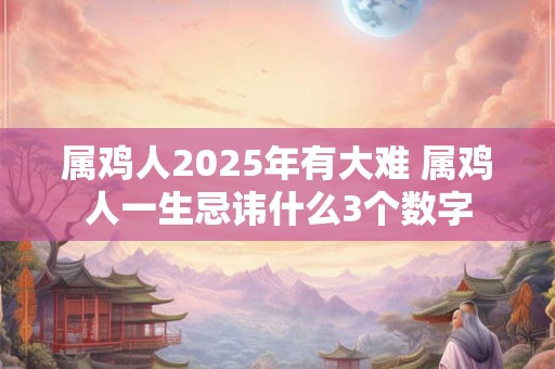 属鸡人2025年有大难 属鸡人一生忌讳什么3个数字