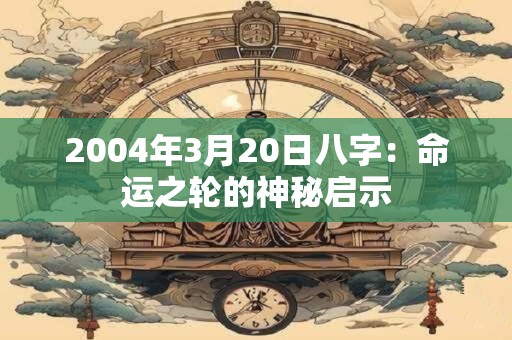 2004年3月20日八字：命运之轮的神秘启示
