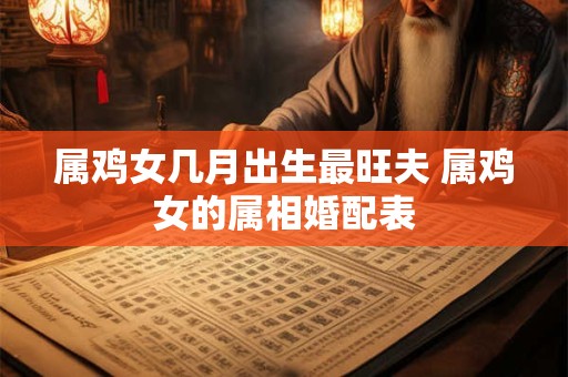 属鸡女几月出生最旺夫 属鸡女的属相婚配表