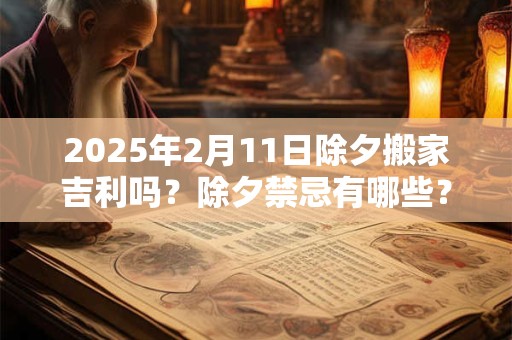 2025年2月11日除夕搬家吉利吗？除夕禁忌有哪些？