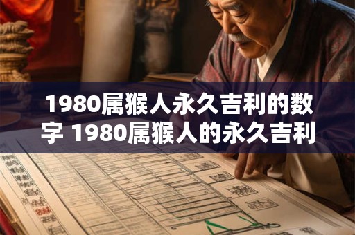 1980属猴人永久吉利的数字 1980属猴人的永久吉利数字是什么