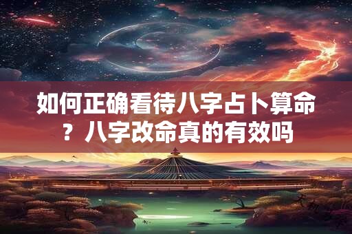 如何正确看待八字占卜算命？八字改命真的有效吗