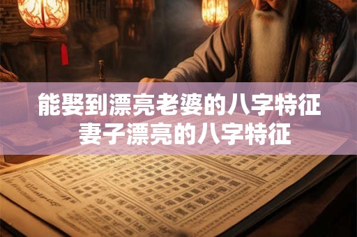 能娶到漂亮老婆的八字特征  妻子漂亮的八字特征