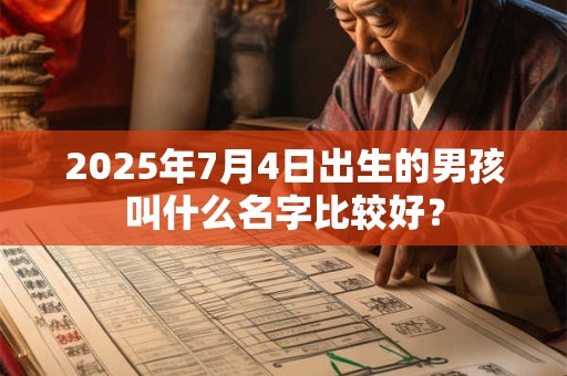 2025年7月4日出生的男孩叫什么名字比较好？