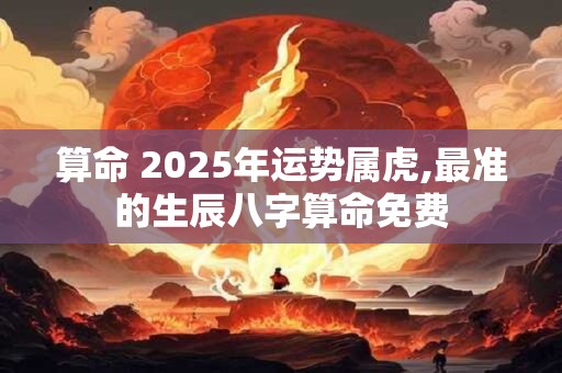 算命 2025年运势属虎,最准的生辰八字算命免费