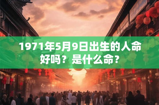 1971年5月9日出生的人命好吗？是什么命？