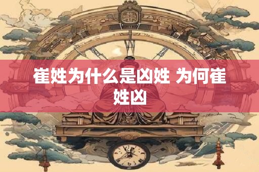 崔姓为什么是凶姓 为何崔姓凶