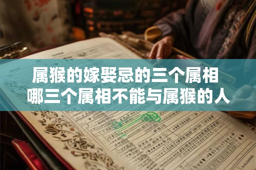 属猴的嫁娶忌的三个属相 哪三个属相不能与属猴的人结婚