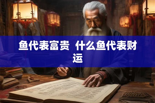 鱼代表富贵  什么鱼代表财运