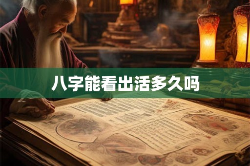 八字能看出活多久吗