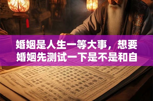 婚姻是人生一等大事，想要婚姻先测试一下是不是和自己合拍！