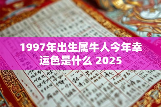 1997年出生属牛人今年幸运色是什么 2025