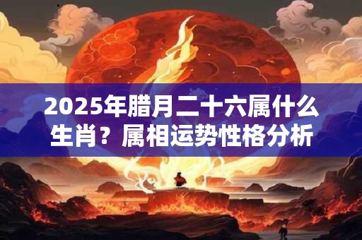 2025年腊月二十六属什么生肖？属相运势性格分析