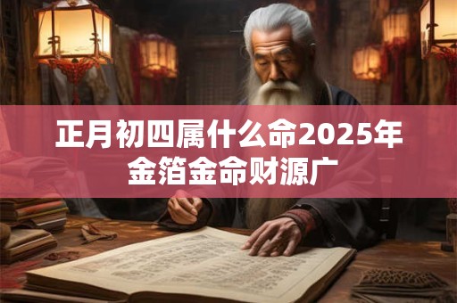 正月初四属什么命2025年 金箔金命财源广