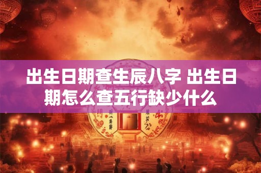 出生日期查生辰八字 出生日期怎么查五行缺少什么