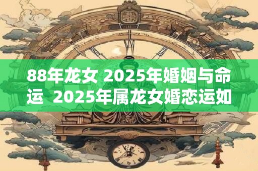 88年龙女 2025年婚姻与命运  2025年属龙女婚恋运如何