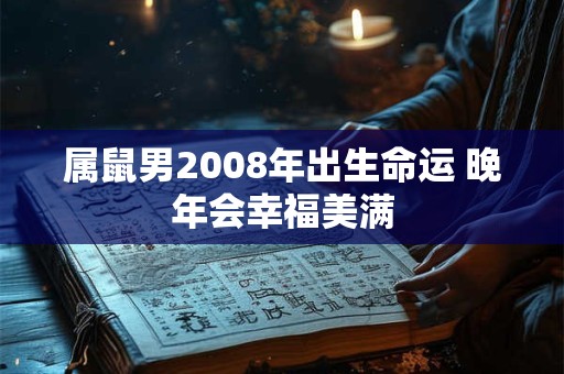 属鼠男2008年出生命运 晚年会幸福美满