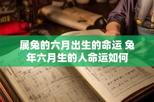 属兔的六月出生的命运 兔年六月生的人命运如何
