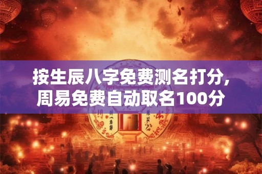 按生辰八字免费测名打分,周易免费自动取名100分