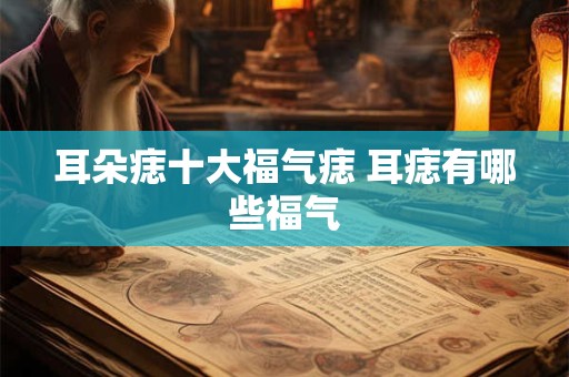 耳朵痣十大福气痣 耳痣有哪些福气