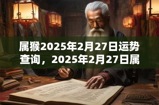 属猴2025年2月27日运势查询，2025年2月27日属猴人运势好吗？