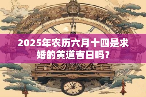 2025年农历六月十四是求婚的黄道吉日吗？