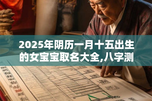 2026年阴历一月十五出生的女宝宝取名大全,八字测算