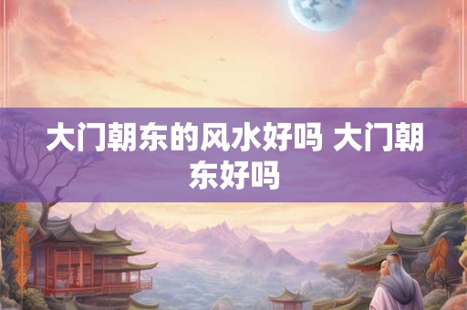 大门朝东的风水好吗 大门朝东好吗