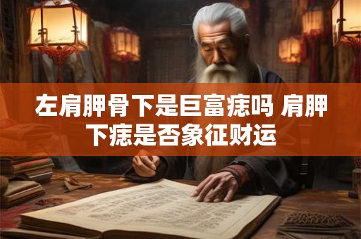 左肩胛骨下是巨富痣吗 肩胛下痣是否象征财运