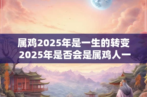 属鸡2026年是一生的转变 2026年是否会是属鸡人一生的转变