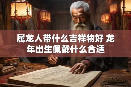 属龙人带什么吉祥物好 龙年出生佩戴什么合适
