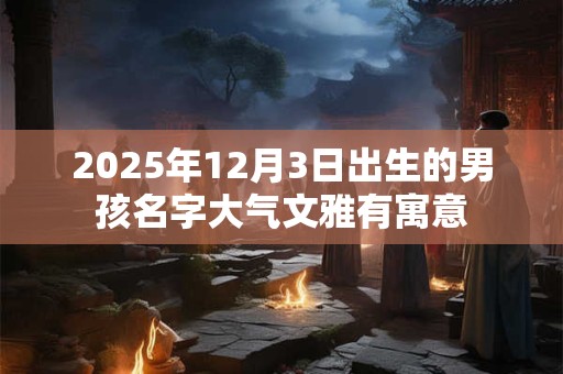 2025年12月3日出生的男孩名字大气文雅有寓意 2025年12月3日出生的男孩名字大气文雅有寓意