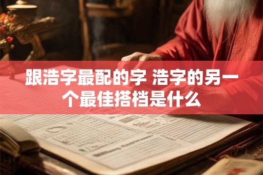 跟浩字最配的字 浩字的另一个最佳搭档是什么