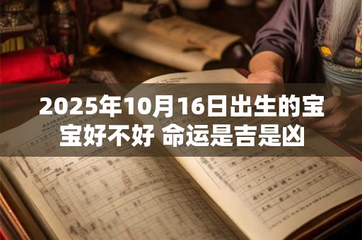 2025年10月16日出生的宝宝好不好 命运是吉是凶