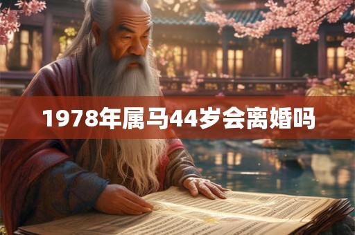 1978年属马44岁会离婚吗
