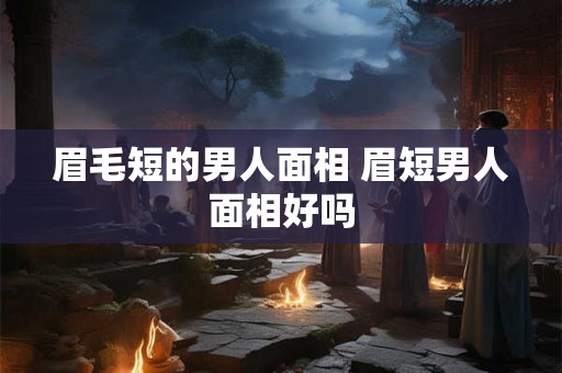 眉毛短的男人面相 眉短男人面相好吗