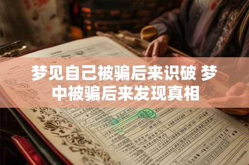 梦见自己被骗后来识破 梦中被骗后来发现真相