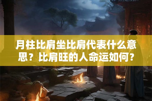 月柱比肩坐比肩代表什么意思？比肩旺的人命运如何？