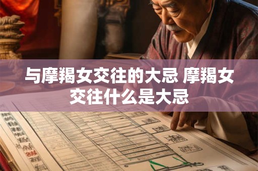 与摩羯女交往的大忌 摩羯女交往什么是大忌