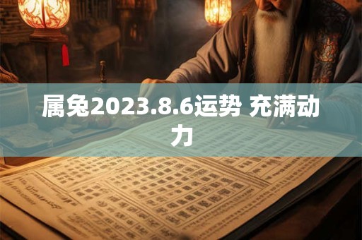 属兔2023.8.6运势 充满动力