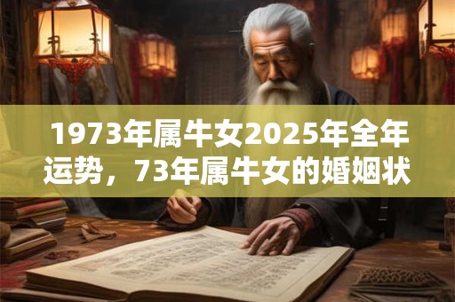 1973年属牛女2025年全年运势，73年属牛女的婚姻状况