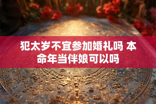 犯太岁不宜参加婚礼吗 本命年当伴娘可以吗