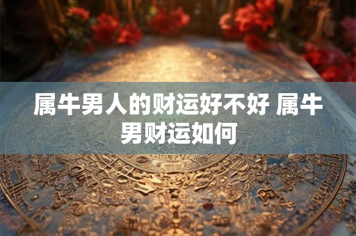 属牛男人的财运好不好 属牛男财运如何